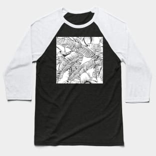 Seamless floral background with petunia toucan Baseball T-Shirt